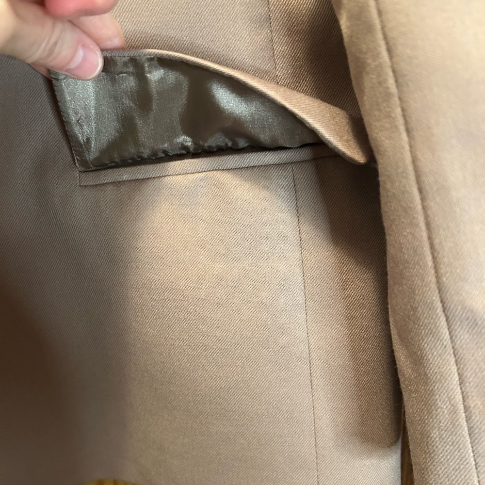 Pendleton 100% Virgin Wool Blazer Tan Career Jacket Lined Classic Women’s 12P - Picture 6 of 9